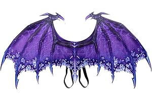 XIYAO Halloween Mardi Gras Costume Cosplay Demon Dragon Wing for Adult