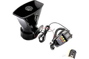 YIYIDA Car Horn Car Siren Horn Car Siren Speaker Vehicle Horn with Mic PA System Emergency Sound Amplifier Car Siren Loud Electric Horn Sound for any 12V Police Car Truck Lorry Boat SUV ect