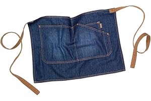 TEAMWORK WORKTEAM Delantal Vaquero de Cocina y Hostelería - Mandil Corto