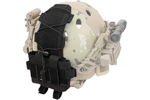 WTZWY Taktische Helmbatterietasche, MK2 Fast Helm NVG Batteriepacket Gegengewichtstasche Balance Gewichtstasche mit Haken-N-Schlaufe für die Jagd auf Airsoft