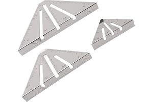 Annadue Miter Square Ruler 3 Pcs Stainless Steel Multi Angle 45 90 22.5