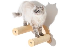 MEWOOFUN Hamak dla kota do montażu na ścianie, ze zdejmowaną poszewką, 52 x 32 cm, duży mebel ścienny dla kota z