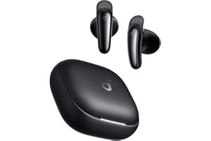 soundcore Liberty Buds by Anker, Half-in-Ear Design, Removable Ear Fins, Real-Time Adaptive Noise Cancelling, Fast Charging, Wireless Bluetooth Earbuds, Translation Earbuds, 30 Hours of Playtime
