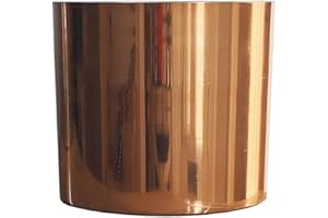 Leaf Maceta de Metal con Acabado de Cobre Cepillado, 20 x 18 cm (LEAF-7315)