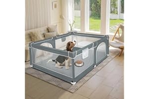 LANTUS Parco per cuccioli con porta, parco per cuccioli o cani piccoli, recinzione solida in tessuto spesso e rete in nylon ad alta resistenza, lavabile in lavatrice, interno/esterno, 120 x 160 x 66 cm