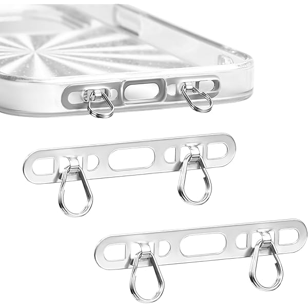 InnoHHustle 2er Set Edelstahl Handy-Clips - Schmetterlings Design Mit Metallring Für Handyketten