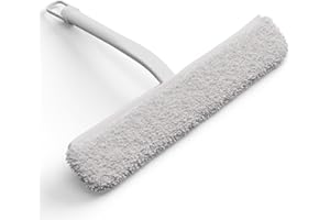 Gütewerk Raclette Douche avec Chiffon de Nettoyage 2 en 1, Raclette Vitre Professionnel de 28cm pour Salle de Bain, Voiture, Maison, Kit Lave Vitre, Lavage Professionnelle Facile, Raclette a Vitre