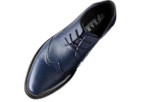 ANUFER Hommes Intelligent Bout Pointu Chaussures Habillées Lacets Formel Affaire Mariage Brogues