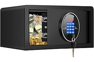 MEJASG 30L Tresor Feuerfest, Diebstahlsicherer Hotelsafe mit Zahlenschloss, Digitaler Heimtresor für Laptop Dokumente Geld Medikamente Munition Wertsachen