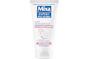 Mixa Expert Peau Sensible - Soin Réhydratant Antidessèchement à l'Extrait d'Avoine + Karité Nutritif - 50 ml