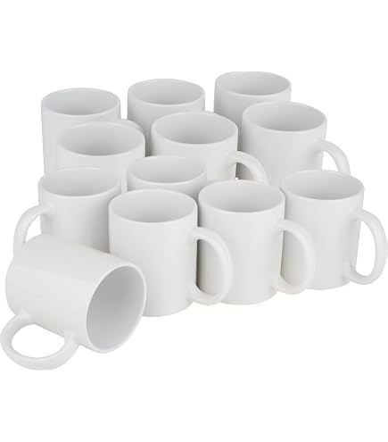 RAINBOWTIE Sublimationstassen-Set – 12 Stück, 425 Ml, Mit Bambusdeckel, 6 Farben – Für Personalisierte Fototassen