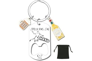 LUODAN Cadeau Porte-clés - Spécial Passionnés- J'peux pas, J'ai - pour Basket Chasseur Football Golfeur Motard Pêcheur Cycliste Rugby Cadeau - idée cadeau drôl - création