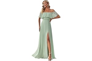 Ever-Pretty Fendue Robe de Demoiselle d'honneur Soirée Femme Longue Cérémonie ES00969-P