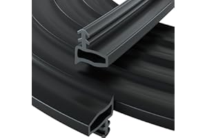 CUYSFEAD 5M Nero Strisce di Tenuta,Guarnizioni in Gomma per Telai di Porte,Guarnizioni per Porte Interne, Strisce Isolanti di Tenuta per Porte, Strisce di Barriera Antirumore per Porte di Piccole Dimensioni