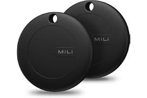 MiLi Luggage tracker for suitcases, Smart Bluetooth Tracker Tag Compatible with Apple Find My(iOS Only), Key Tracker, Item Finders，Tracker Locator for Keys Pet Wallets Bags, 2-Pack