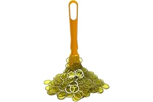 Fonyiunce Fichas de Bingo magnéticas,Recoge fichas Bingo magnética,Kit de Chips magnéticos Transparentes con,Metal para Contar fichas Escolares y de Juego (Amarillo)