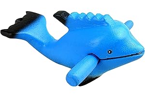 GOGHOST Wooden Instrument - Percussion Musical Tone Block Craft (4" Dolphins Whistle Guiro)