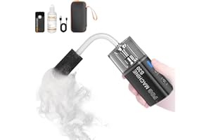 LYNCA Macchina del Fumo Portatile con 60ml Liquido, 30W, Telecomando Wireless, Batteria, Macchina della Nebbia per Fotografia, Videografia, Matrimonio, Feste, Halloween Natale, S30 Nero