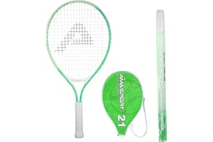 AMA SPORT Kids Tennis Racket for Junior Toddlers Starter Kit 17-25" for Girl Pink and Boy Yellow with 420D Nylon Shoulder Strap Bag