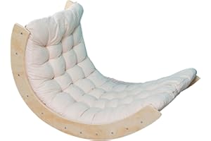 Buxibo Mini Arche d'escalade – Arche d'escalade en Bois avec Coussin – Salle de Jeux Montessori – 76x47x37 cm – Blanc