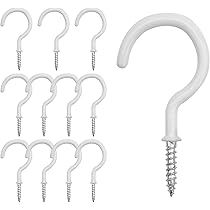 YGAOHF Eye Bolts Screw In Heavy Duty, 20 Pcs 2.5 Inch Sturdy Stainless Steel Eye Hooks, Anti-Rust Self Tapping Eyelet Screws For Securing Cables Wires, Hanging Lights, Indoor & Outdoor Use