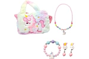 ZHAOCAI Mädchen Geschenke 3 Jahre，Spielzeug Ab 3 Jahre Mädchen，Einhorn Geschenke Für Mädchen3 4 5 6 7 Jahre，Kinder Einhorn Handtasche Schmuck Set