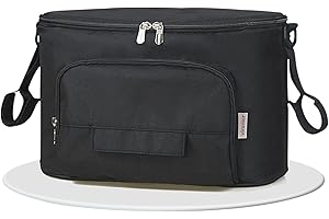 ZONSUSE Wielofunkcyjna torba dla niemowląt, torba do przechowywania wózka dziecięcego, wisząca torba do przewijania, wodoodporna, uniwersalna (czarna)