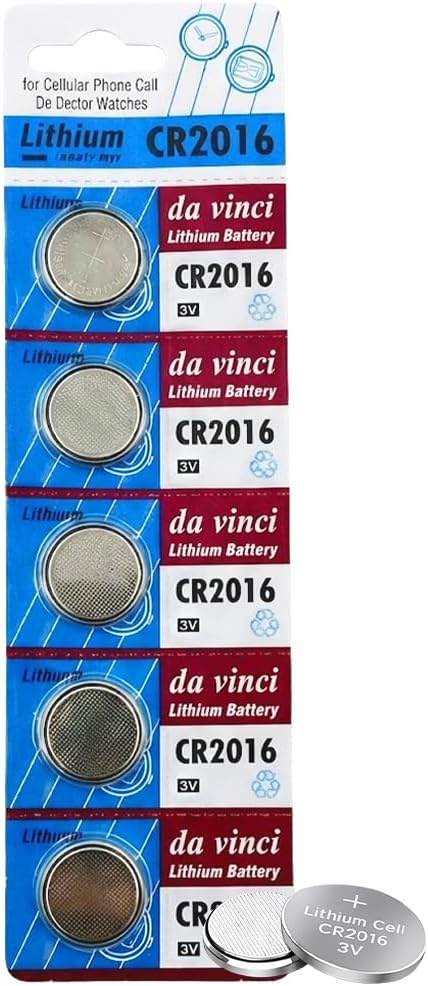 OBD CR2016 Lithium Coin Cell Battery 3V Long Lasting Power Button Batteries for Watches Key Fobs Remotes Calculators Electronics (5)
