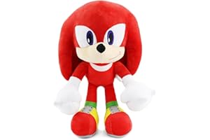 Xingsky Sonic Peluche, Peluche Sonic 28 cm Sonic Knuckles, Sonic Rojo Peluche Knuckles, Juguete de Peluche para Niños Adultos Navidad Cumpleaños