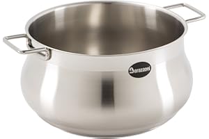 Barazzoni Tummy Casseruola due maniglie, Acciaio inox 18/10, Diametro cm 22, Litri 5,00. Made in Italy.
