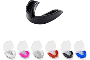 5RIDGE Mundschutz Gum Shield - Professioneller Mundschutz Slim Fit mit Tasche für Kontaktsport, Rugby, Kampfsport, Judo, Karate, Rugby, MMA, Boxen, Hockey, Fußball (Schwarz, Erwachsene(+12))