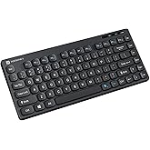 Portronics Bubble Multimedia Wireless Keyboard 2.4 GHz & Bluetooth 5.0 Connectivity, Noiseless Experience, Compact Size for i