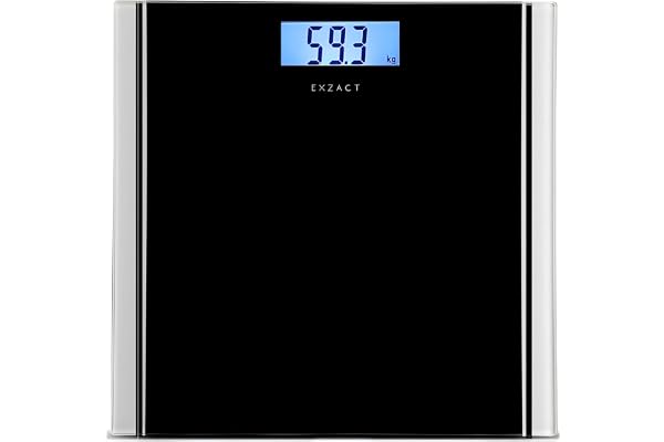 Exzact Pèse Personne Electronique/Balance de Salle de Bain Numérique/Balance Digitale - Grande capacité 180kg/ 400lb/ 28st