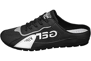 VBEDKDEB Chaussures de sport pour homme - Chaussures de trekking Lazy Man Half Slipperboard - Chaussures blanches pour homme