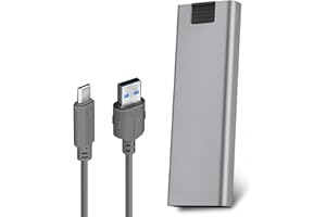 ihohi M.2 NVME Enclosure, Tool-Free 10Gbps Ffast Data Transfer M2 SSD Enclosure USB 3.0 Gen 2 to NVMe SSD case Drive External Aluminum Enclosure Docking Station for M Key M+B Key UASP