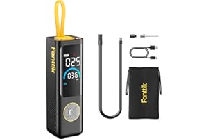 ‎FANTTIK Fanttik X9 APEX 10,3 Bar/150 PSI Elektrische Luftpumpe, 35s schnelles Aufpumpen, Akku Kompressor mit Licht und Powerbank, Wiederaufladbare Reifenpumpe für SUV, Auto, Motorrad, Fahrrad, Ball