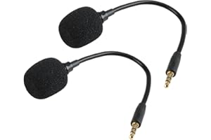 Fuitke Microphone for Turtle Beach Headset, 2 Pcs Replacement Mic 3.5mm Boom Detachable Microphone Game Mic Compatible with Headset On PS4 PS5 Xbox One PC for Any Wireless Headset