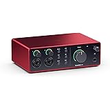 Focusrite Scarlett 4i4 4th Gen, interface audio USB pour musiciens, guitaristes, créateurs de contenus — des prises de son de