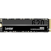 Lexar NM620 SSD 512GB, M.2 2280 PCIe Gen3x4 NVMe 1.4 SSD Interno, Fino a 3500MB/s in Lettura, 2400 MB/s in Scrittura, Disco a