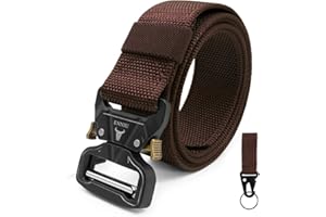 DJLLA Cintura Tattica Uomo da 3,8cm/ 1,5 Pollici, Cintura Militare Nylon con Fibbia in Metallo a Sgancio Rapido per Caccia Trekking Esercizi Sportive Lavoro