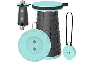 PLOGGING 2024 Taburete Plegable Portátil, Taburete Telescópico Ligero y Duradero para Actividades al Aire Libre como Viajes, Pesca, Senderismo y Camping MAX Cargando 200 kg con Carabinero
