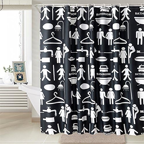 RFVBNM Shower Curtain Thickened bathroom curtain boys girl shading waterproof curtains bathroom partition shower curtain flap curtain 300cm W*200cm L