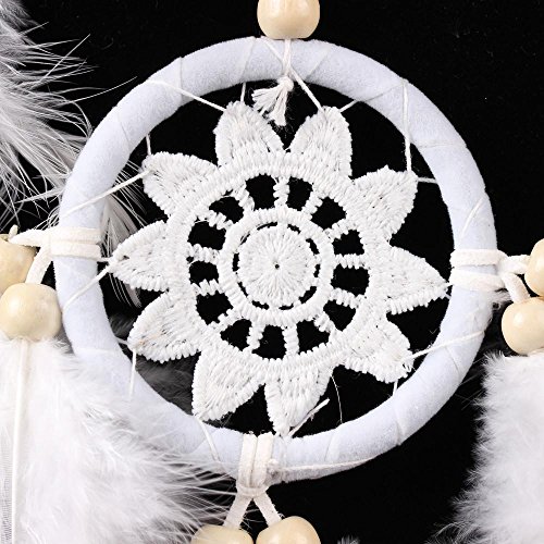 SOLEDI Dreamcatcher Traumfänger Glücksbringer aus der schönsten Geschichten in der amerikanischen indischen Mythologie Weiß - 5