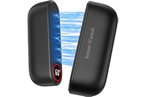 YOOKESEN Calentador de Manos, 4000mAH*2 Calienta Manos, 3 Niveles de Calor hasta 60°C, Recargable 2 en 1, Magnético Calentador Manos, Tamaño de Bolsillo para Golf, Raynauds, Camping, Navidad Regalos