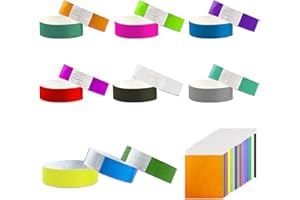 GRANTOP 150 pezzi braccialetti carta eventi, 15 colori segnapagina plastificati, 19×250 mm Braccialetti di Identificazione per Eventi Per concerti e feste