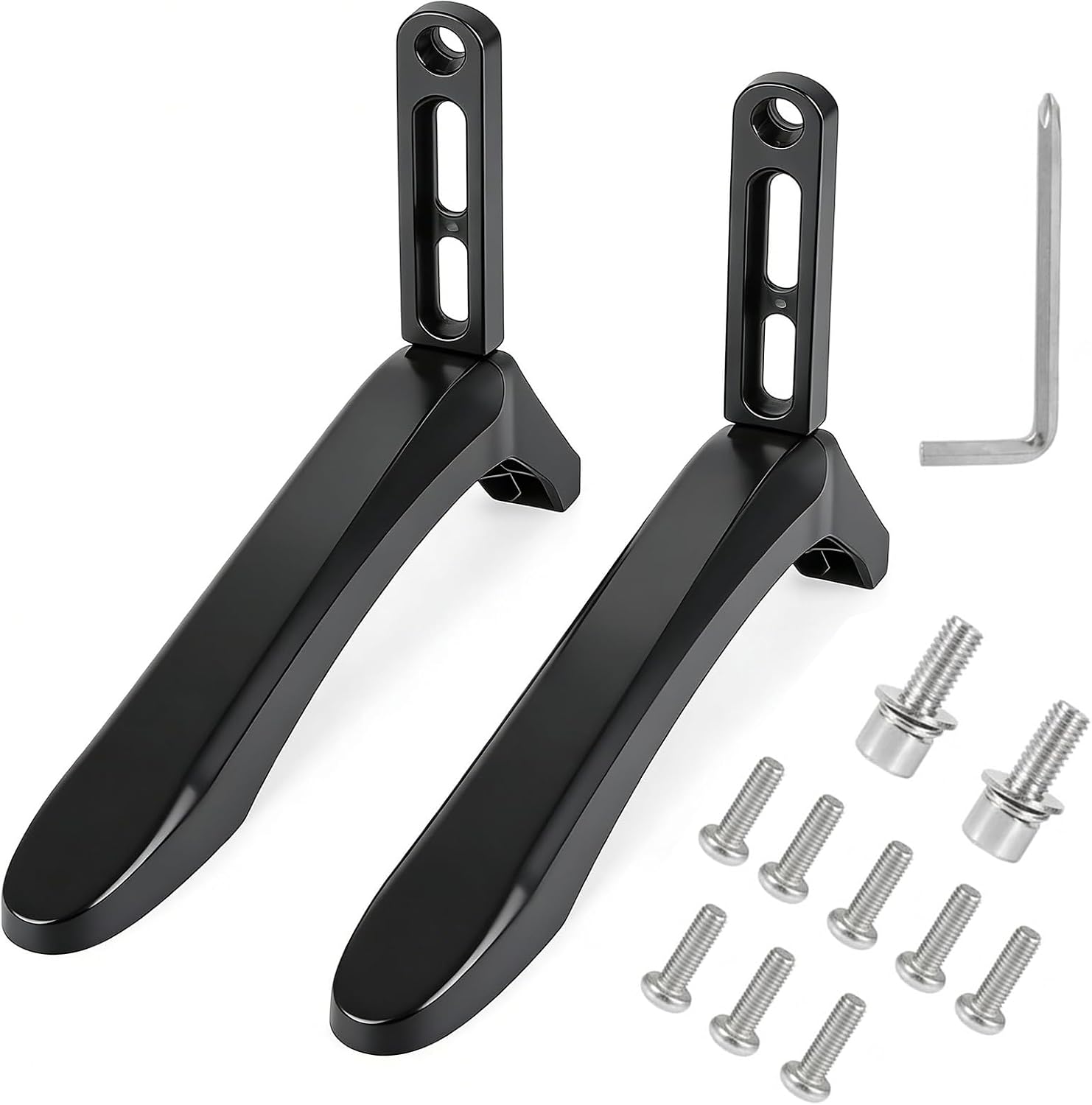 Oavie Universal TV Stand Legs, 2 Pack Replacement Base Pedestal Feet for Flat Screen LED LCD Smart TVs, Heavy Duty Tabletop TV Stand with Anti-Slip Pads & Mounting Hardware, No Drilling Required