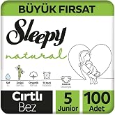 Sleepy Natural Bebek Bezi, 5 Numara Junior, 100 Adet