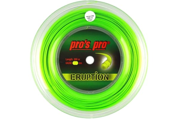PROS PRO Eruption Corde de Raquette de Tennis - 200m Bobine - 1.24mm - Vert