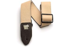 Ernie Ball Sangle Tri-Glide en cuir italien, 5 cm, brun clair