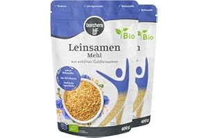 ‎BORCHERS 2 x borchers Organic Linseed Flour | Gold Linseed | Natural Fibre Rich | High Protein Content | Vegan | 400 g